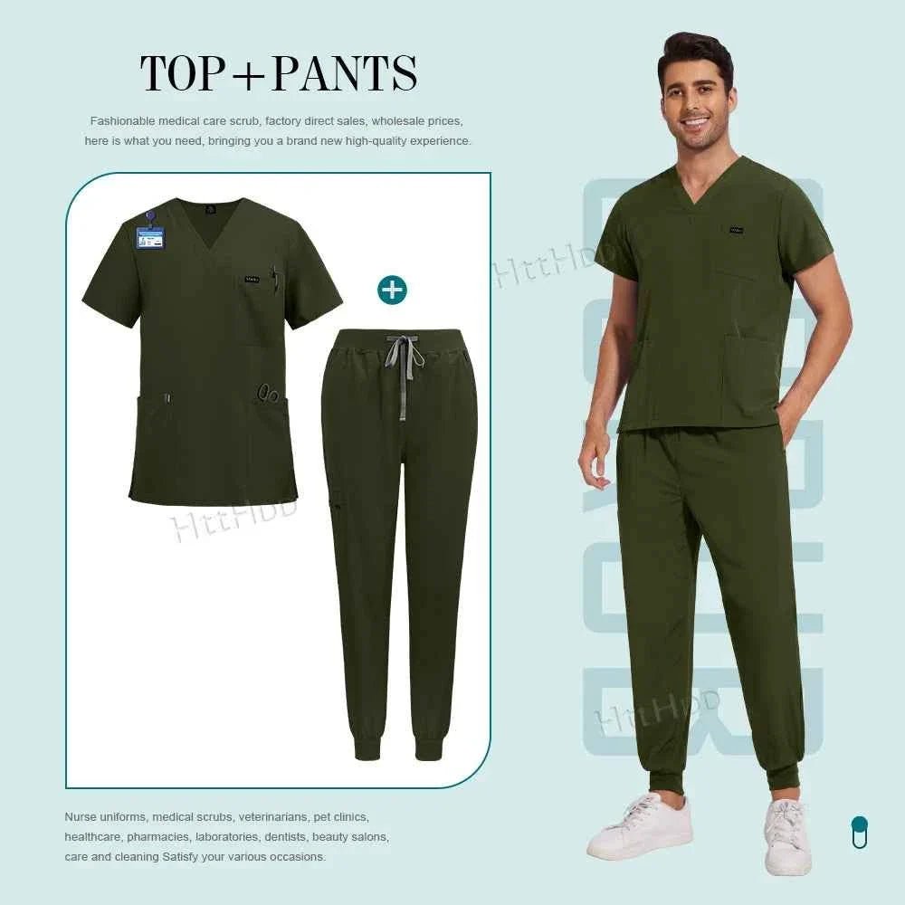 Unisex Multicolor Medical Scrub Sets