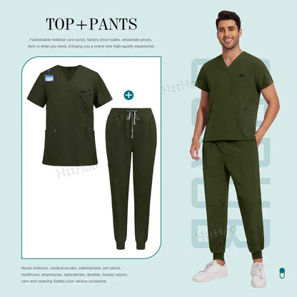 Unisex Multicolor Medical Scrub Sets