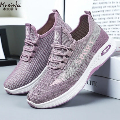 New Spring Fabric Shoes for Women Anti Slip Soft Soled Flat Shoes Casual Sports Shoes Comfortable Women's