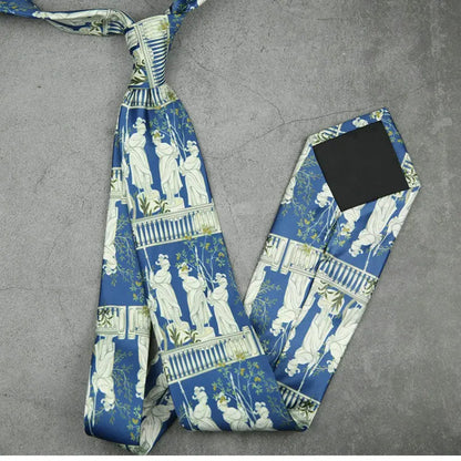 Fashion 8CM Wdith Elegant Neckties Vintage Retro Flower Printed Ties For Adult Mens Casual Daily Neckwear Wedding Party Cravate