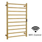 Brushed Gold Electric heated towel rack Heated towel warmer Towel radiator 10 Bars Bathroom Towel Dryer 80cm*50cm