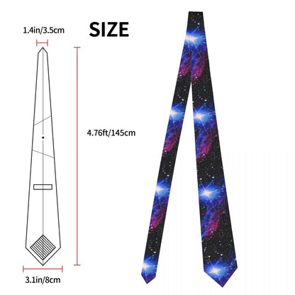 Galaxy Fantasy Nebula Star Neckties Unisex Polyester 8 cm Universe Space Sky Neck Tie Mens Casual Classic Accessories