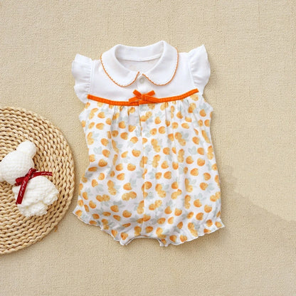 3-18 Month Baby Summer Clothes Rompers Girls Overalls Short Sleeve