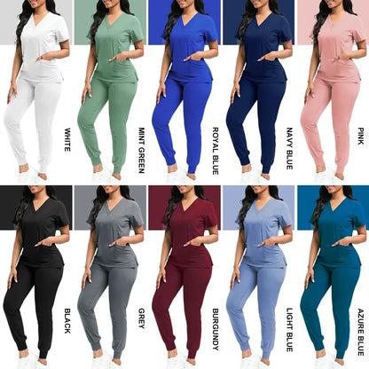 Niaahinn Unisex Breathable Jogger Scrub Set