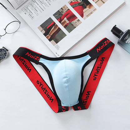 Men Sexy Gay Thongs Polyester Cueca Hombre Jockstrap Men Erotic Open Back Underwear Mens Erotic Low Waist Thong T Shape G String