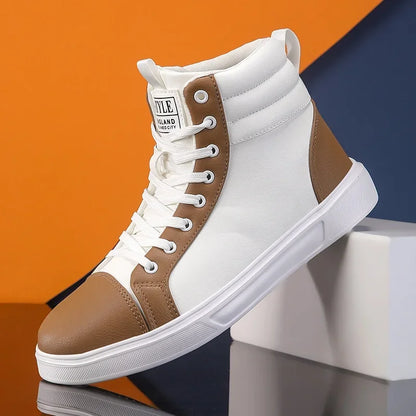 Spring Fashion Red Men's Sneakers High Top Skateboarding Shoes for