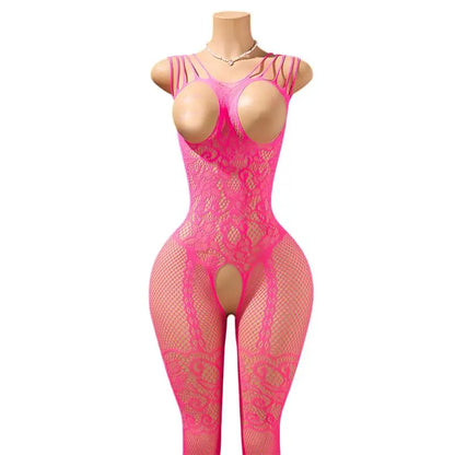 New Sexy Open Back Exposed Breast BodySuits Women Lingerie Transparent Erotic Crotchless Bodystockings Babydoll Hot Underwear
