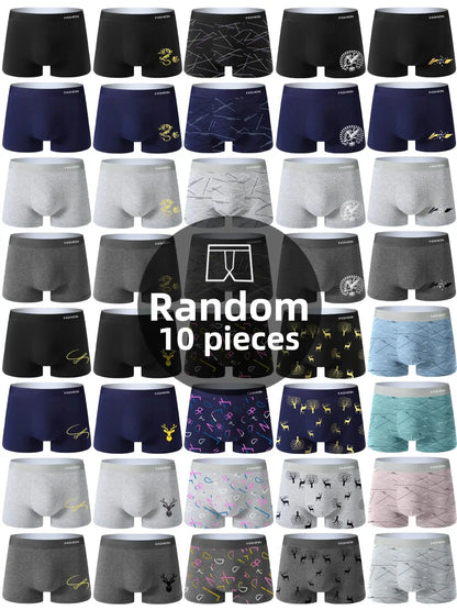 10pcs Random Men's Underwear Breathable Comfortable and Soft