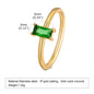 Minimalist Water Drop White Zircon Women Ring, Wave Drop Stainless Steel Ring, 18K Gold Plated Waterproof Luxury Jewelry