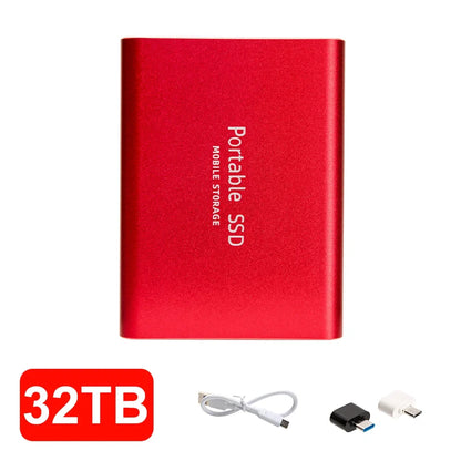 16TB High‑speed Portable External SSD USB 3.1 Type‑c External Hard