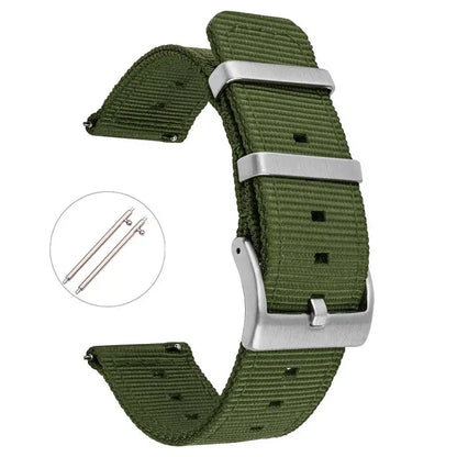 TicWatch Pro 5, Pro 3 & E3 Two-Piece Nylon Band, Twin Metal Keepers
