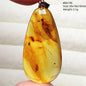 Natural Amber Pendant From Baltic Flower Yellow Amber Water Drop Women Men Jewelry Reiki Stone Women Men AAAAAAA