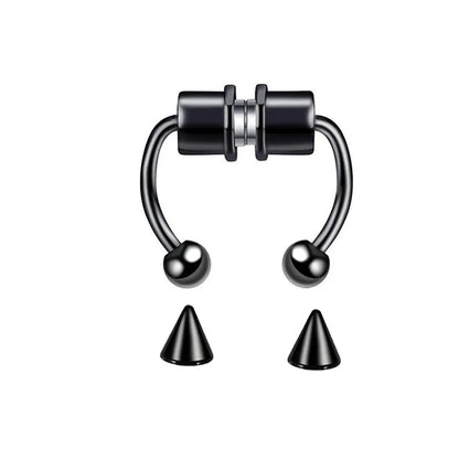 1/4pcs Women Fake Piercing Nose Ring Hoop Septum Piercing Nose Clip