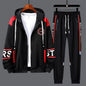 Men’s Printed Cardigan & Pants Tracksuit Set