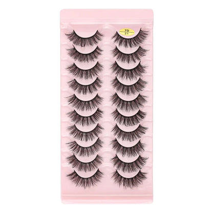 SHIDISHANGPIN 3/5/16 Pairs Natural Long False Eyelashes Dramatic Fluffy 3D Mink Lashes Wispy Wholesale Eye Lashes Thick Cils