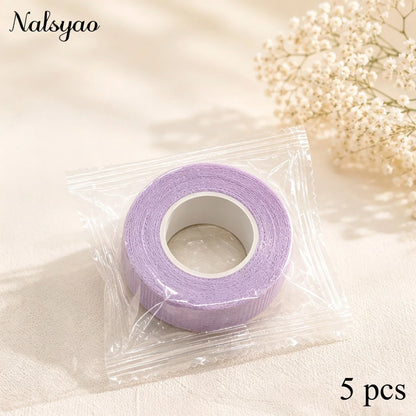 5PCS Eyelashes Extension Tape Micropore Breathable Non-woven Cloth Adhesive Lifting Lash Accessories Tools Colorful Makeup