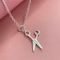 925 Sterling Silver Scissors Style Pendant Necklace Delicate Small Women Necklace Personality Creative Jewelry