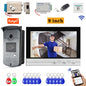  WiFi Video Doorphone Intercom 4 Wire 1V1/1V2 9 inch LCD RFID Camera Doorbell Access Control System APP Unlock W/ Electric Lock