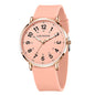 Women's Arabic Numeral Silicone Quartz Watch