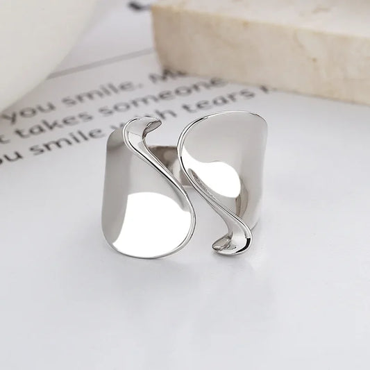 925 Sterling Silver Rings for Women Couple Minimalist Handmade Simple
