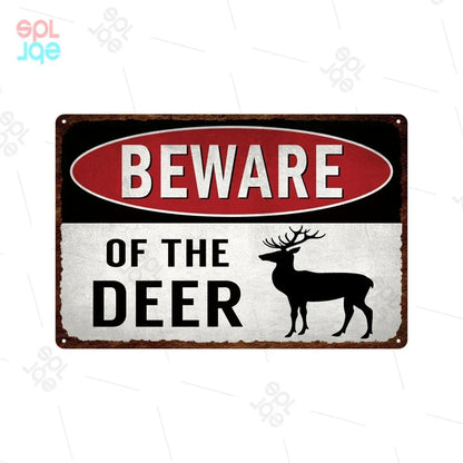 Wildlife Warning Signs Beware Of The Pig Snakes Metal Sign Animals Tin Plate Wild Forest Warning Plaque Retro Wall Stickers Sign