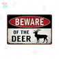 Wildlife Warning Signs Beware Of The Pig Snakes Metal Sign Animals Tin Plate Wild Forest Warning Plaque Retro Wall Stickers Sign