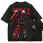 Zaku II T Shirt Char Aznable Men Vintage Acid Wash Mecha MS-06S Streetwear Oversized Retro Mobile Suit Zeon Japanese Graphic Tee