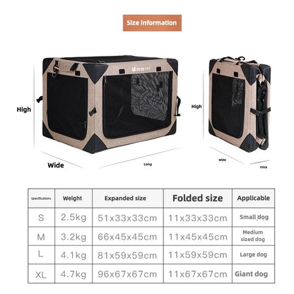 Dog Crate Travel Foldable Pet Crate for Puppy/Small Dog 18 Lbs Soft Cat Carrier Fit for Indoor & Outdoor/Car Back Seat/Trunk
