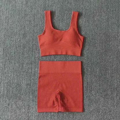 Seamless Yoga Set: Bra & Shorts - 2PCS