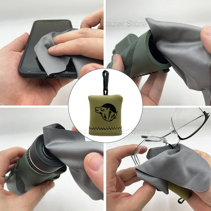 Tactical Microfiber Lens Cloth with Storage Bag