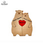 Bear Home Wooden Puzzle Personalized Custom Decor Heart Warmer Birthday Gift Art Puzzle Name Home Decor Thanksgiving Gift