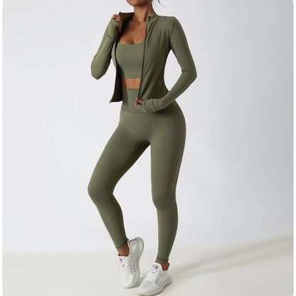 Women Zip Long Sleeve Sports Jacket