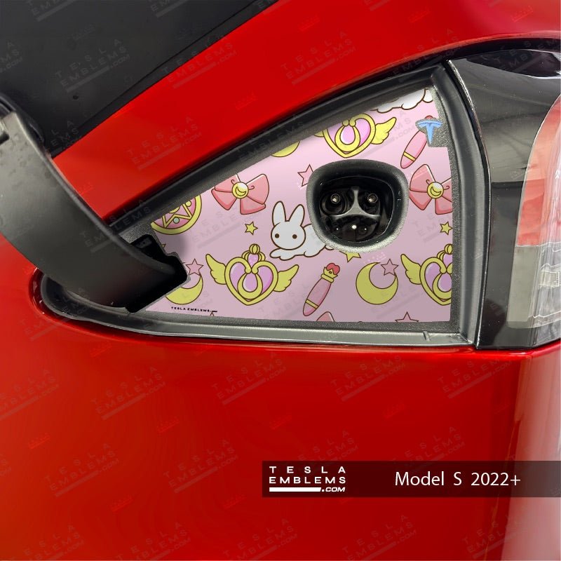 Moon Rabbit Tesla Charge Port Wrap | Model S
