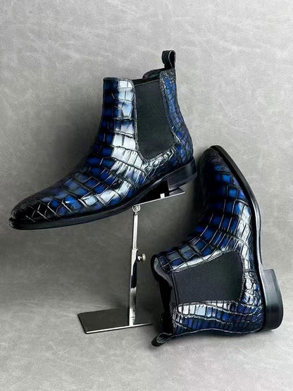 Maurice San Antonio Alligator Boot - Navy