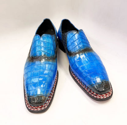 Maurice San Francisco Custom Made Alligator Shoe - Blue