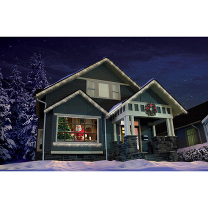 AtmosFX Santa's Visit DVD + 48" x 72" White Holographic Screen for Christmas Projection