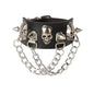 Punk Bracelets PU Leather Studded Bracelet Adjustable Goth Cuff Bracelet Gothic Rivet Buckle Wristband for Men Women Emo Jewelry