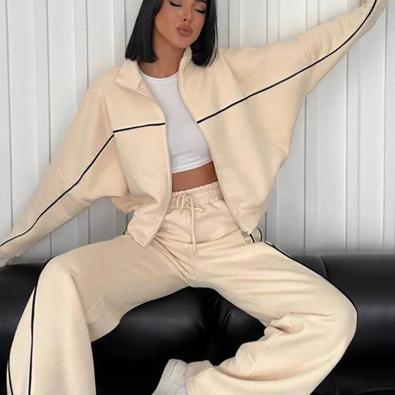 New Cross-Border European American Casual Set: Long-Sleeve