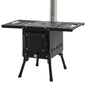 Folding Outdoor Camping Firewood Stove Adjust the Height Smoke Cleanly Outdoor Camping Stove Portable Tent Stove