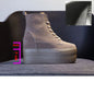 Fujin 12cm Suede Genuine Leather Women Shoes Wedge High Heel Platform Casual Breathable Casual Winterr Shoes Women Ankle Boots