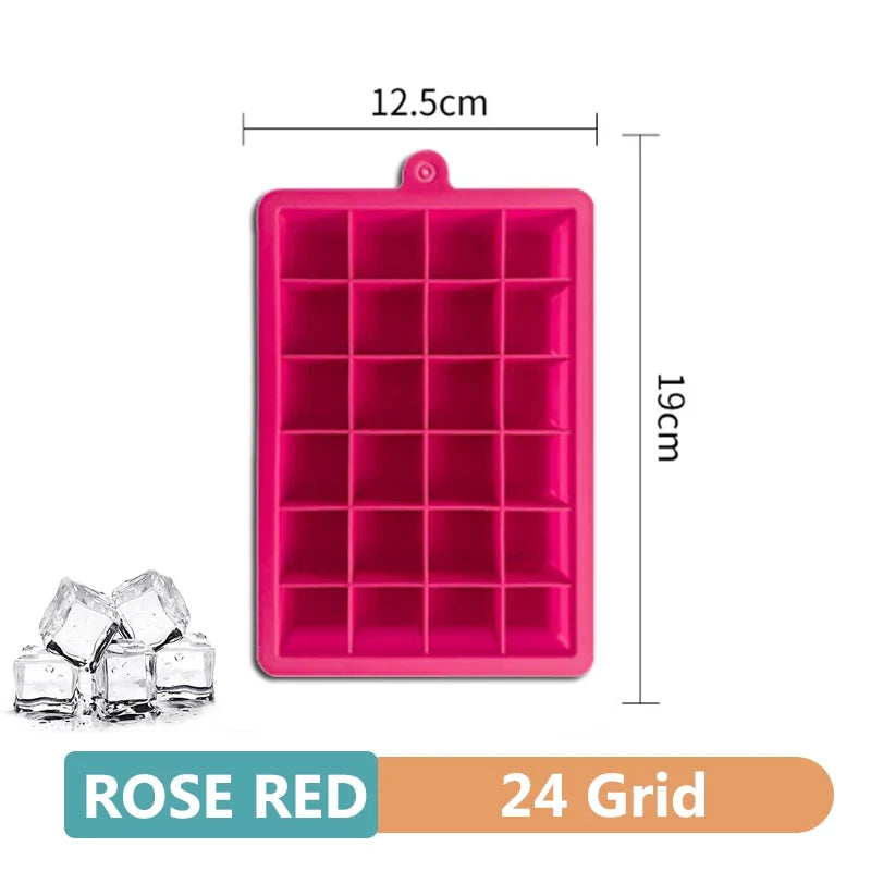4/6/8/15 Grid Big Ice Tray Mold Giant Jumbo Large Food Grade Silicone Ice Cube Square Tray Mold DIY Ice Maker Ice Cube Tray