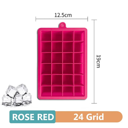 4/6/8/15 Grid Big Ice Tray Mold Giant Jumbo Large Food Grade Silicone Ice Cube Square Tray Mold DIY Ice Maker Ice Cube Tray