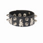 Punk Bracelets PU Leather Studded Bracelet Adjustable Goth Cuff Bracelet Gothic Rivet Buckle Wristband for Men Women Emo Jewelry