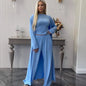 Pant Set Women Three Piece Sets Round Neck Short Sleeve Shirt Straight Pants Lace Up Long Robe Y2k Streetwear Work Casual 2026