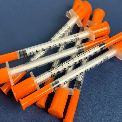 100pcs 1ml Sterile Insulin Syringe, Individually Wrapped Plastic