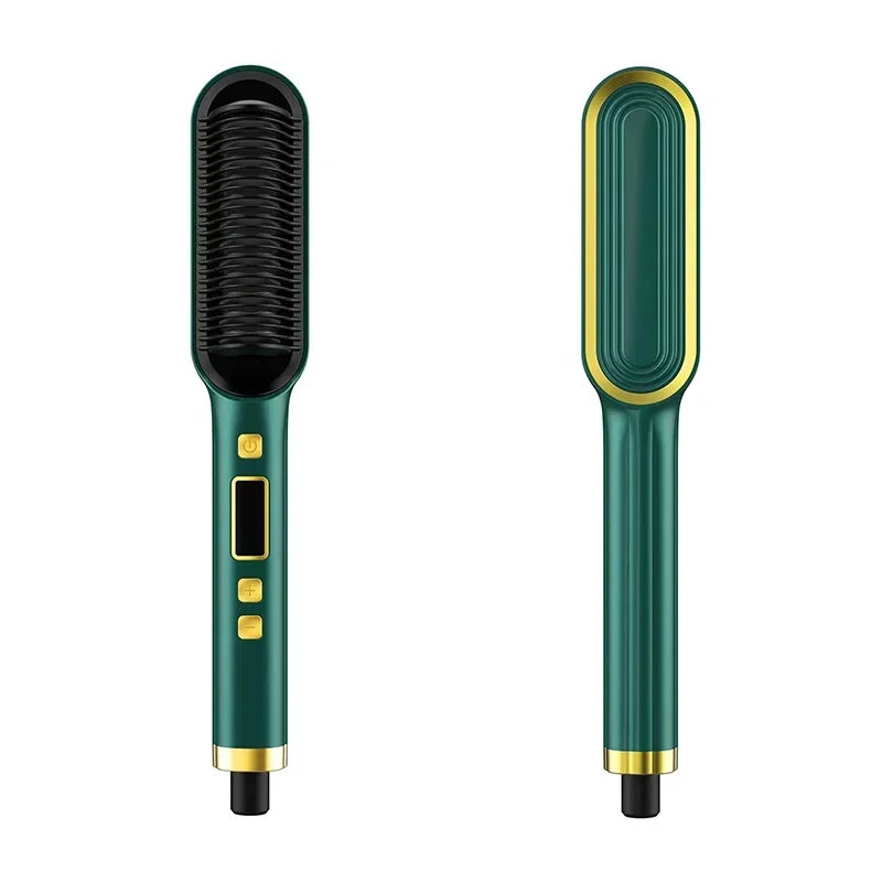 Thermostatic hair straightener Comb 5 temperature settings Straightening brush Quick heat professional hair straightening brush
