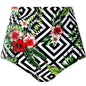 Floral High-Waist Bikini Shorts - Plus Size Swimwear