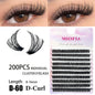 MIOFIA DIY Eyelash Clusters Fluffy Natural Anime Lashes 8-14mm Mixed Length Large capacity 3D Russian Volume Eyelash Extension
