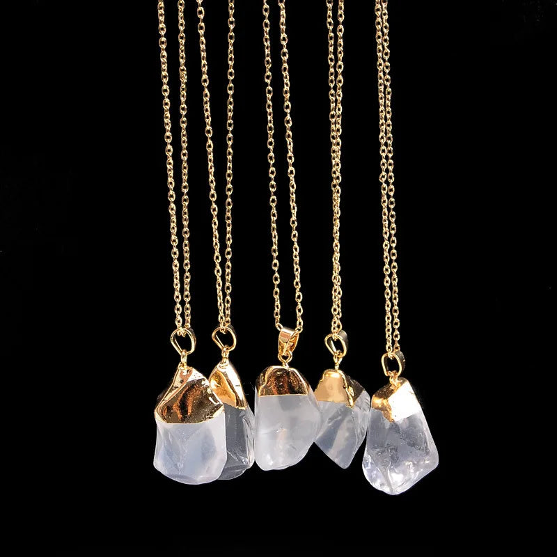 Irregular Amethyst Gemstone Necklace Healing Crystal Chakra Stone Women Birthday Gift Citrine Gemstone Necklace Healing Crystal