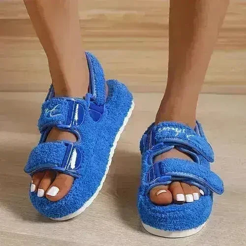 Thick Bottom Sandals - Women's Casual Colorblock Footwear | Femstylo